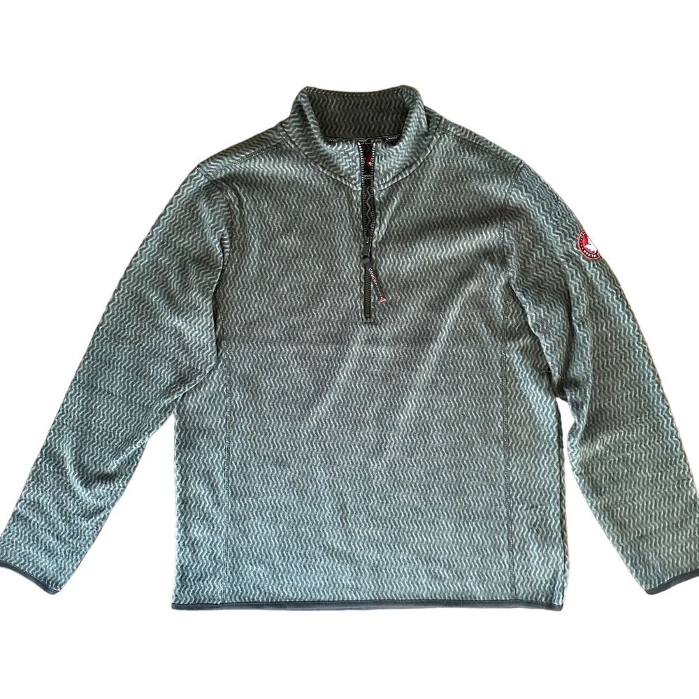 Sweatshirt Quarter Zip Long Sleeve Pullover Large